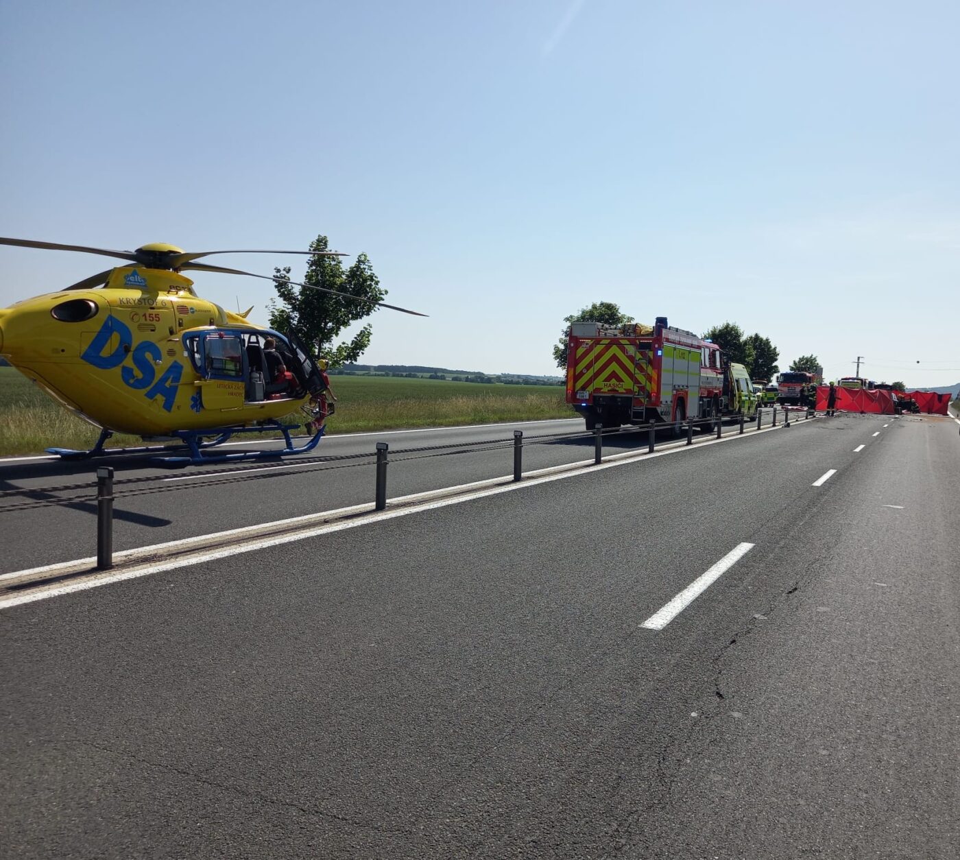 Tragická nehoda u Jičína. Foto: HZS