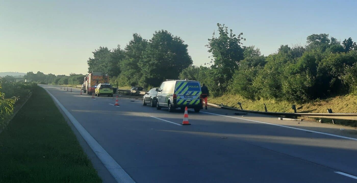 Tragická nehoda na dálnici D35. Foto: PČR
