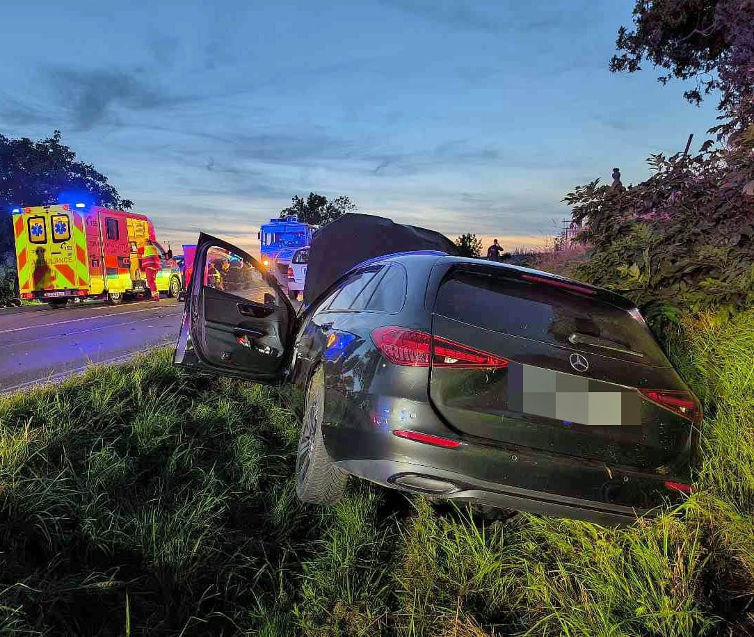 Tragická nehoda u Rozběřice. Foto: HZS