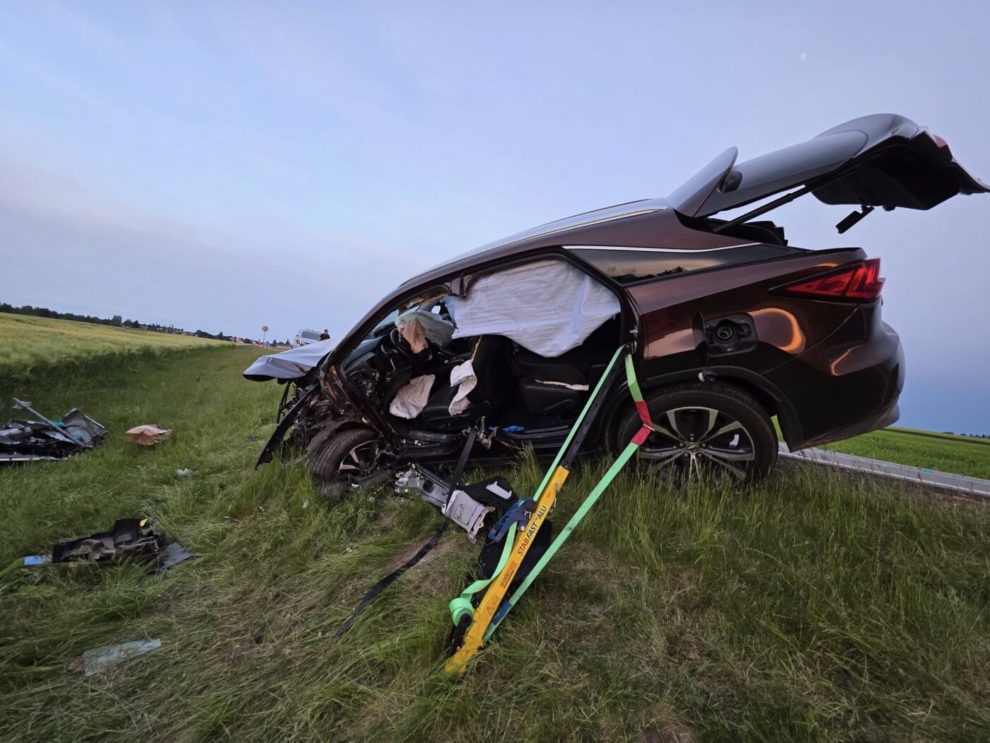 Tragická nehoda u Nového Strašecí. Foto: HZS