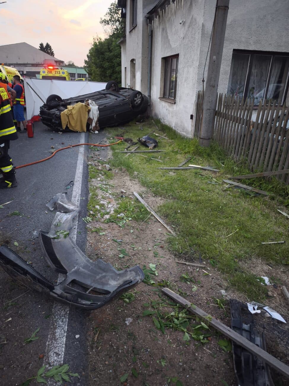 Nehoda ve Velkém Šenově. Foto: HZS