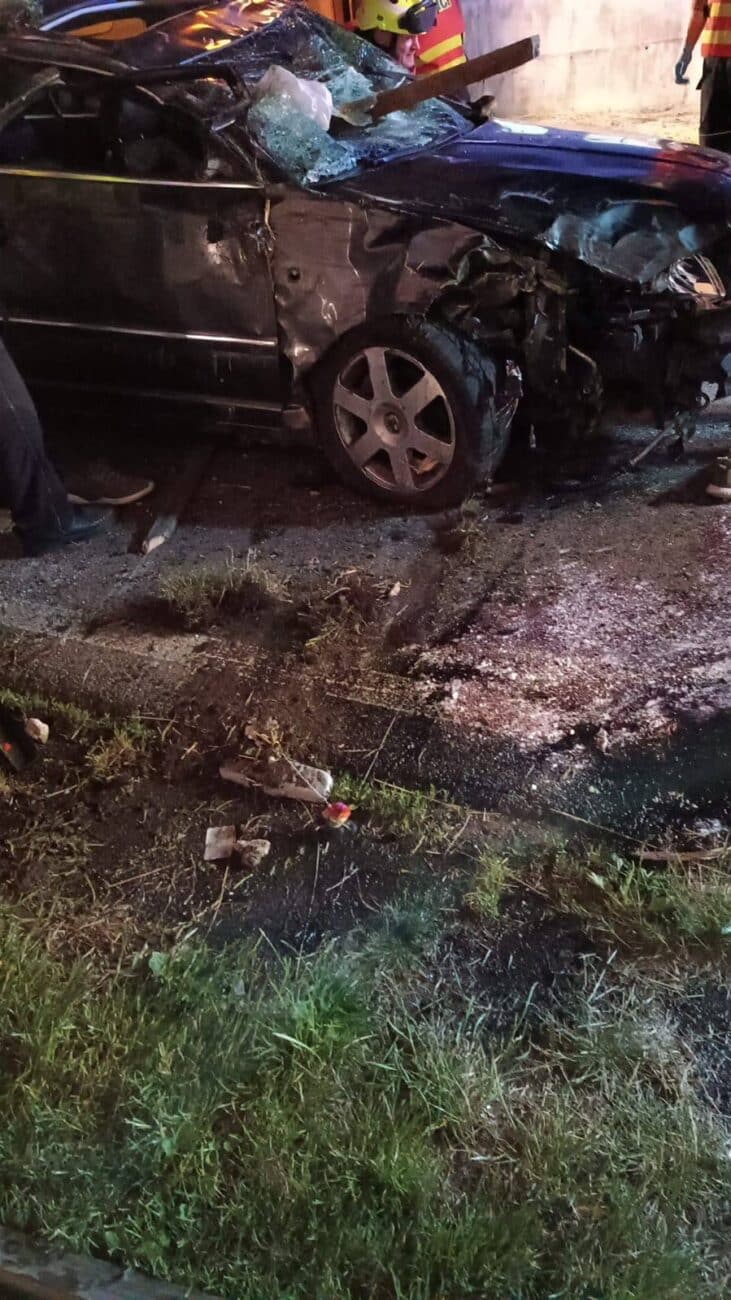 Nehoda ve Velkém Šenově. Foto: HZS