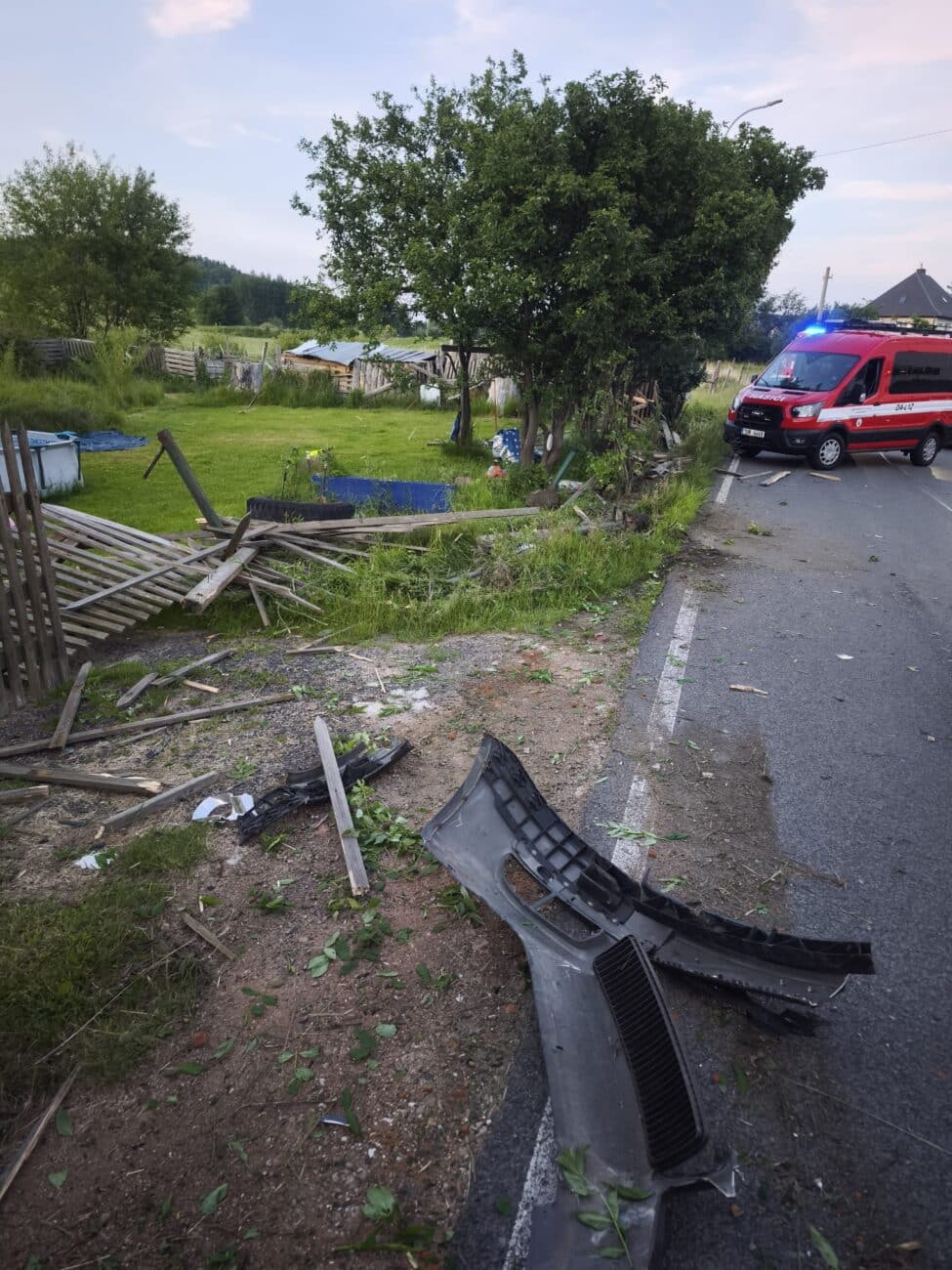 Nehoda ve Velkém Šenově. Foto: HZS
