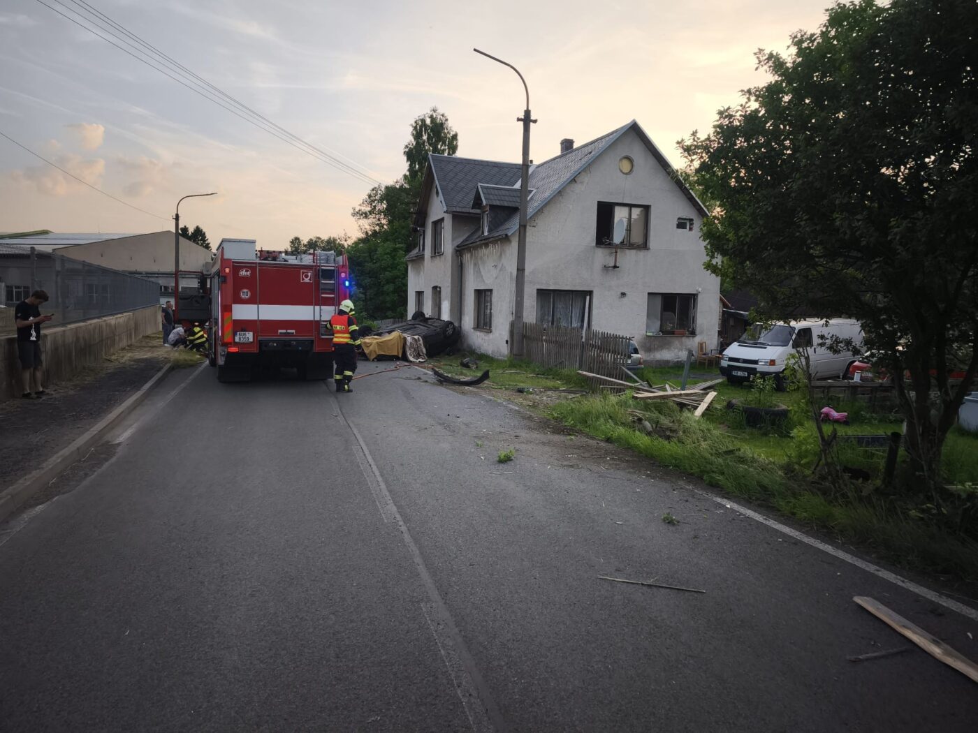 Nehoda ve Velkém Šenově. Foto: HZS