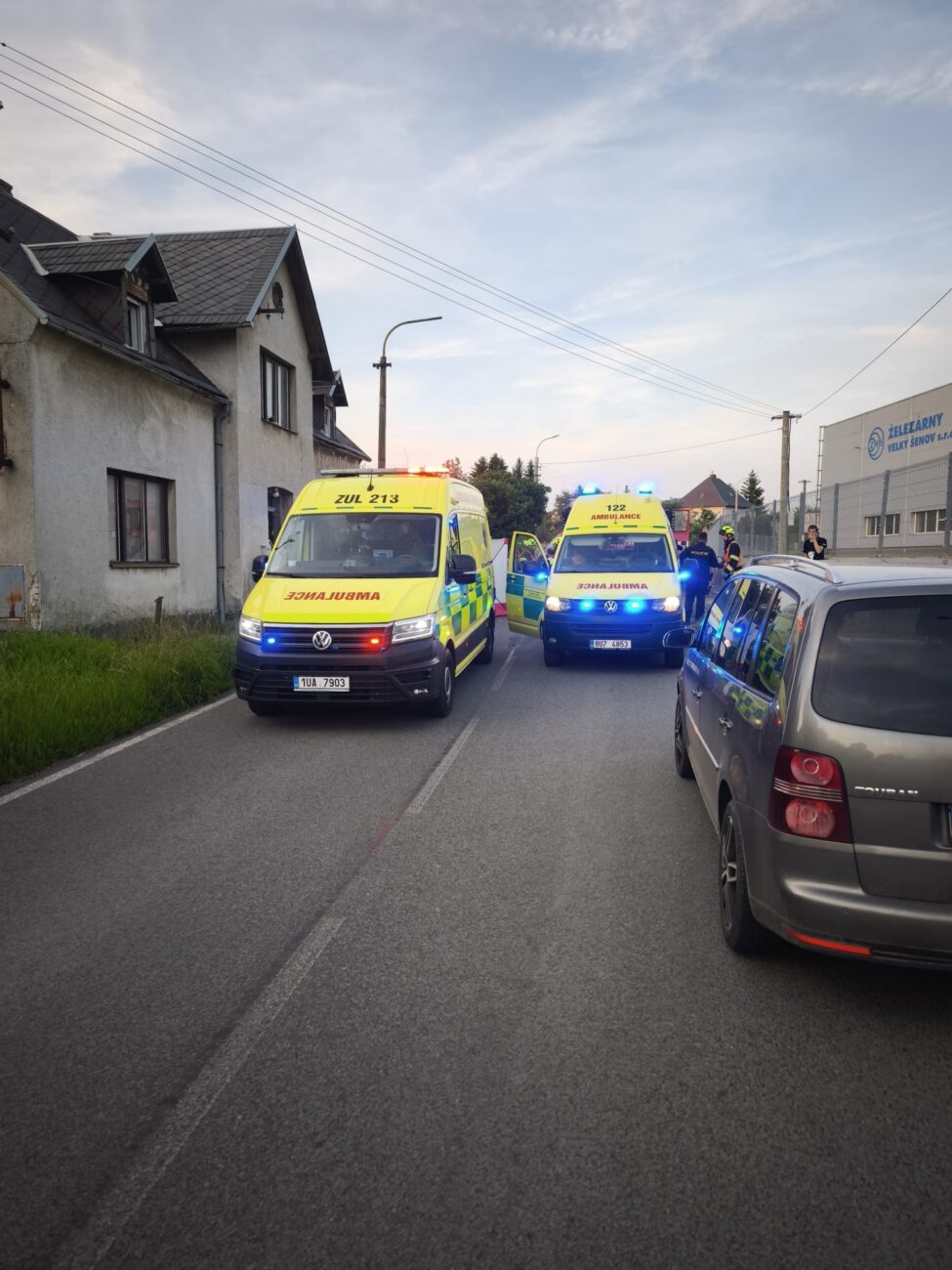 Nehoda ve Velkém Šenově. Foto: HZS