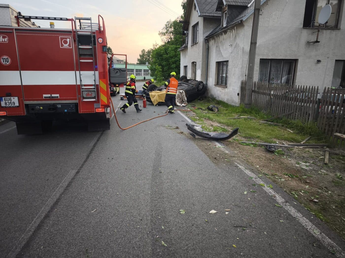 Nehoda ve Velkém Šenově. Foto: HZS