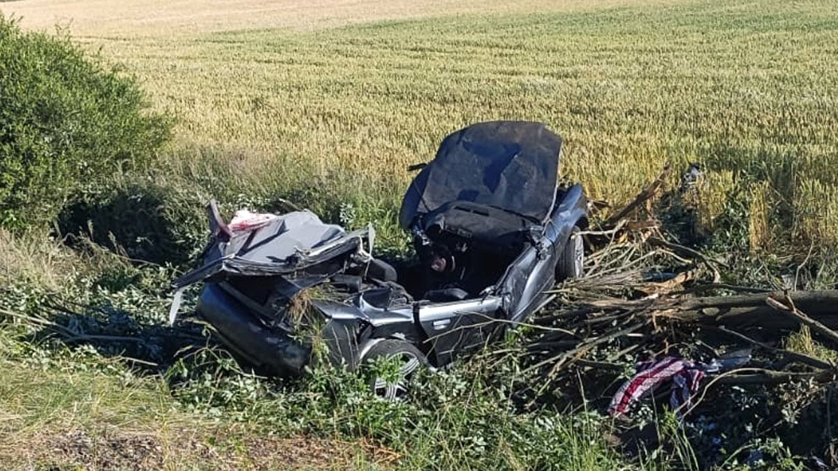 Tragická nehoda u Tábora. Foto: PČR