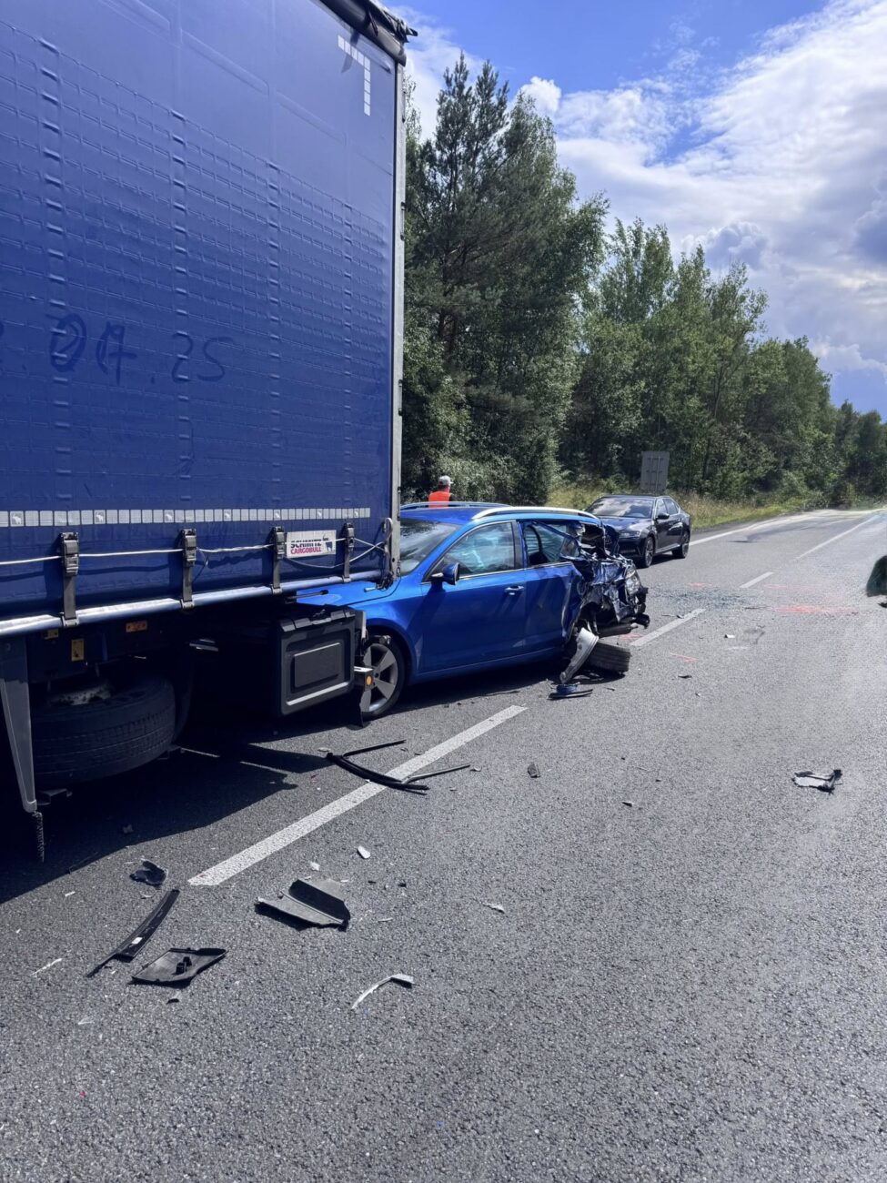 Odpolední nehoda na D5 u Drahelčic. Foto: HZS 