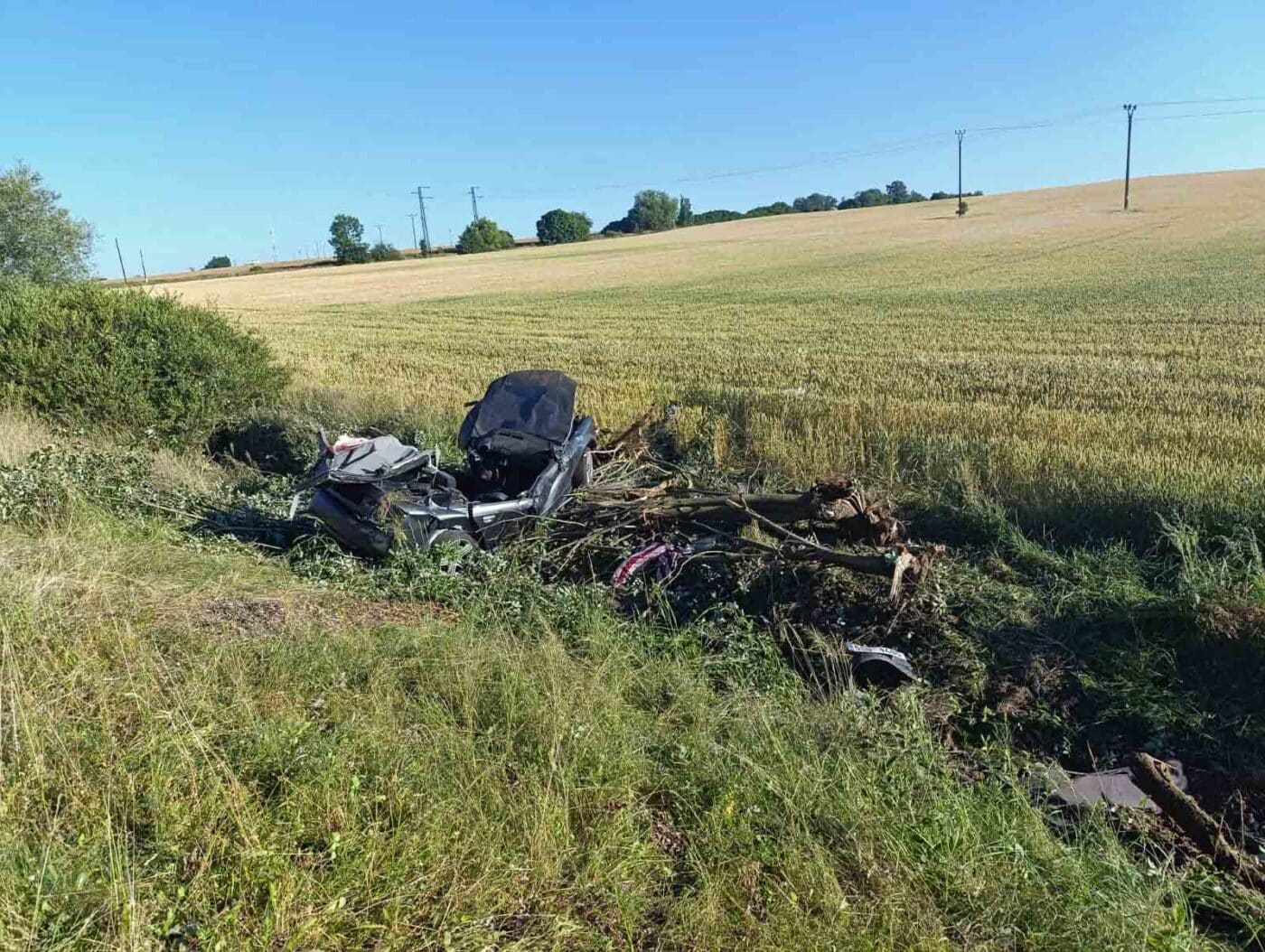 Tragická nehoda u Tábora. Foto: PČR