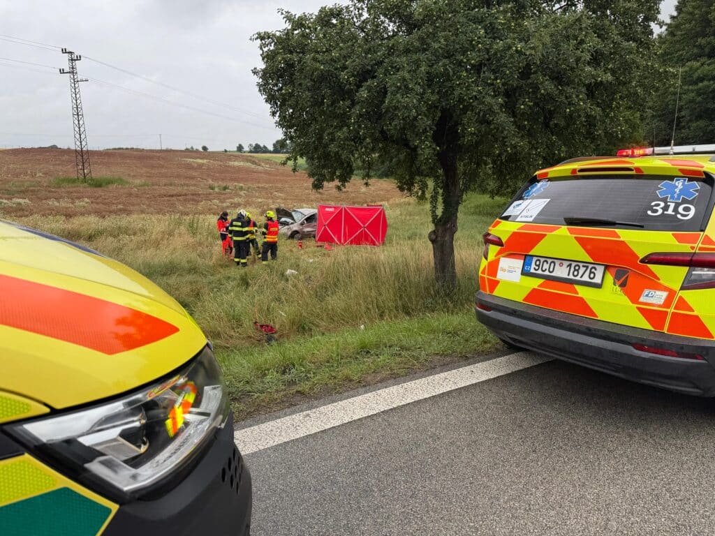 Tragická nehoda u Horní Pěny. Foto: ZZS