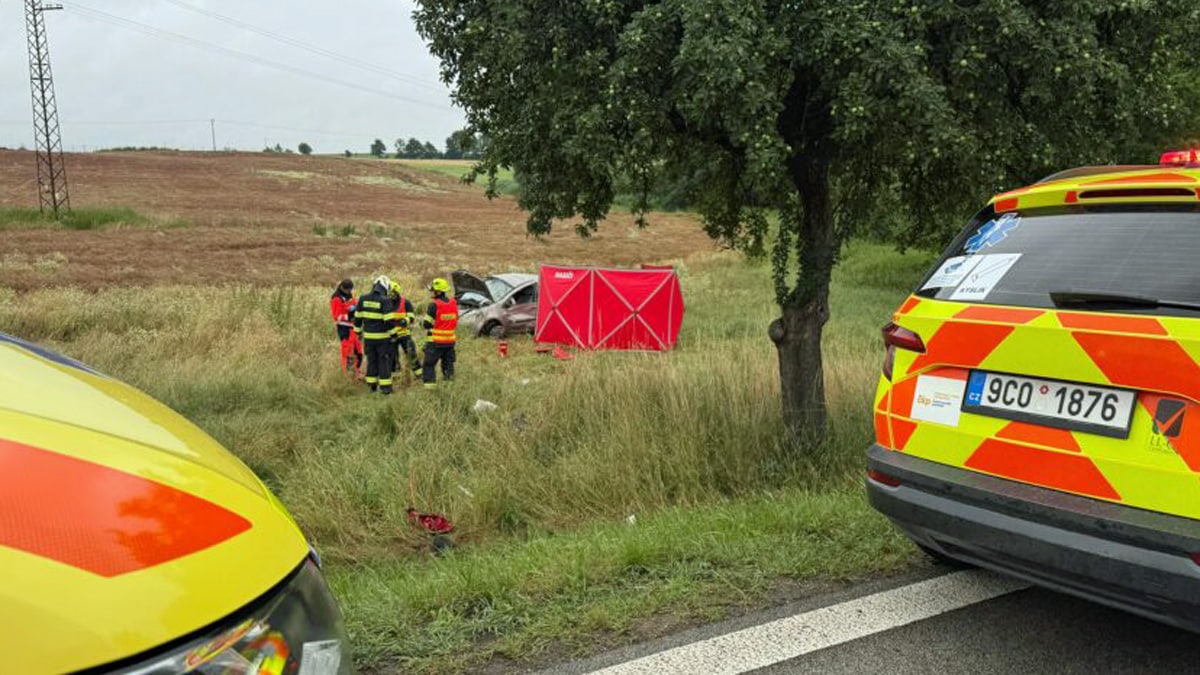 Tragická nehoda u Horní Pěny. Foto: ZZS