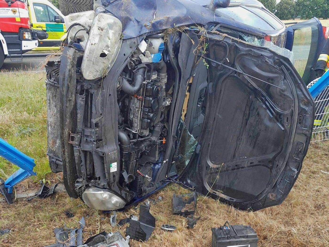 Nehoda u Bělé pod Bezdězem. Foto: HZS  