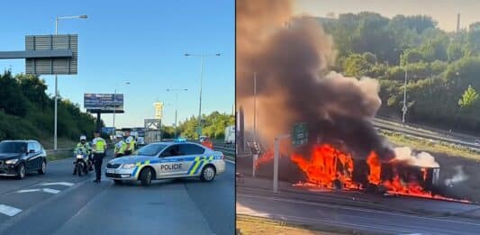 Policie uzavřela Jižní spojku v Praze.