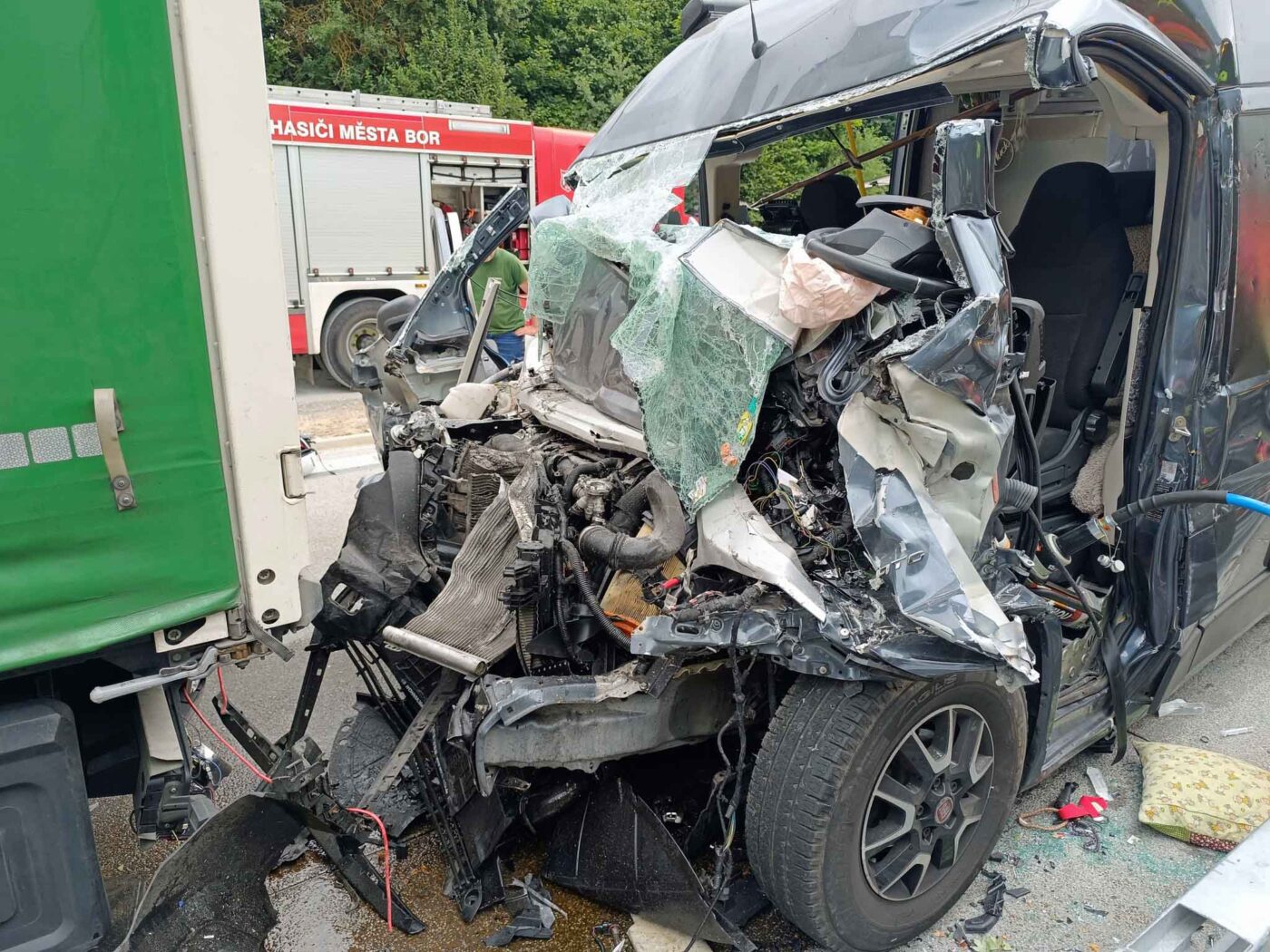 Tragická nehoda na dálnici D5. Foto: HZS