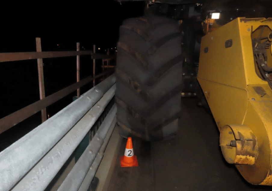 Nehoda kombajnů na obchvatu Jičína. Foto: PČR