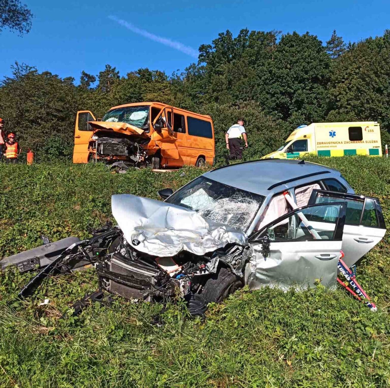 Vážná nehoda u Kaňovic. Foto: HZS