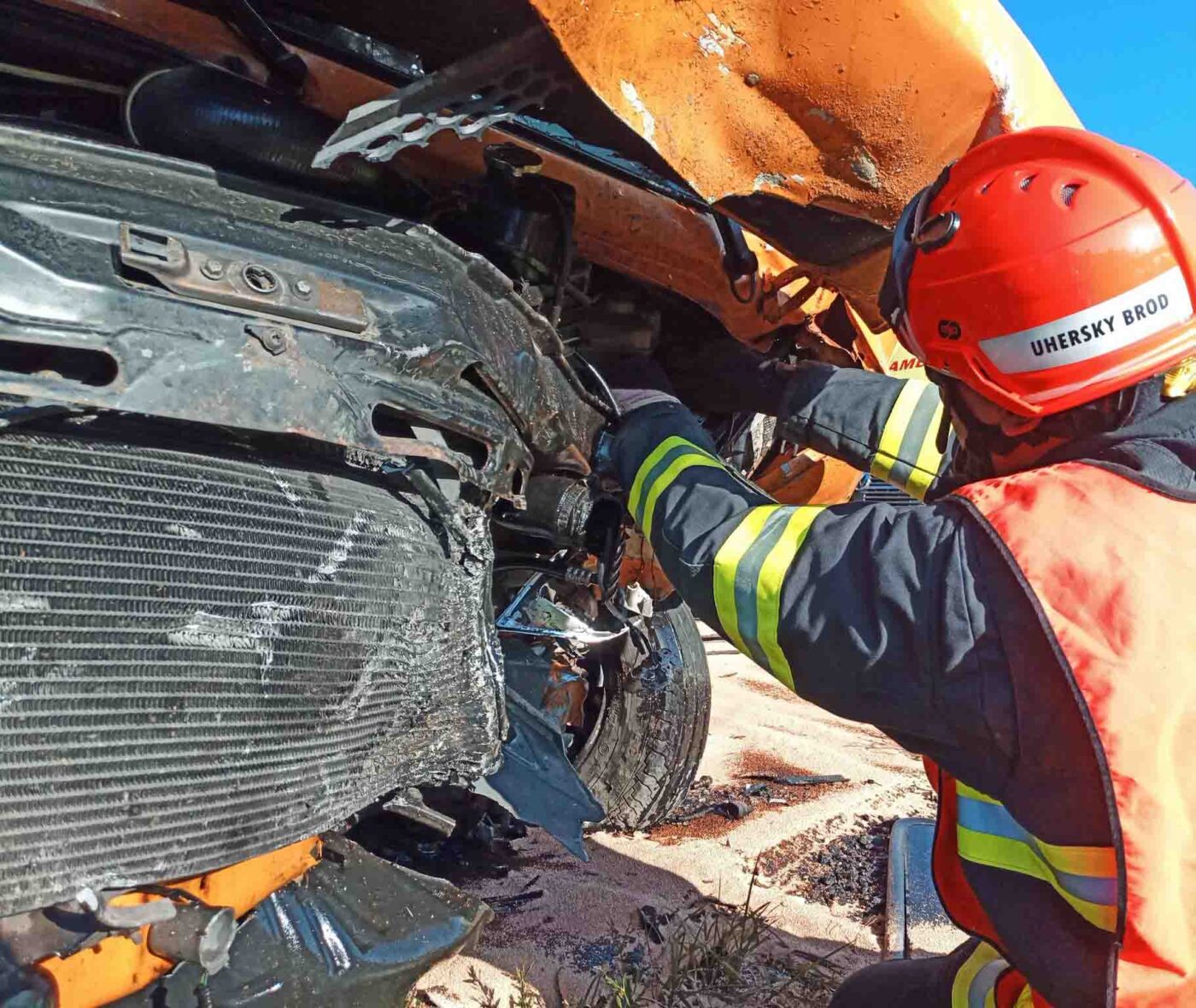 Vážná nehoda u Kaňovic. Foto: HZS