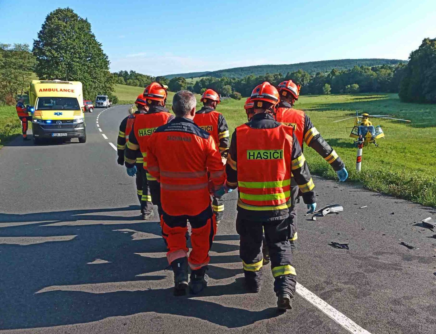 Vážná nehoda u Kaňovic. Foto: HZS