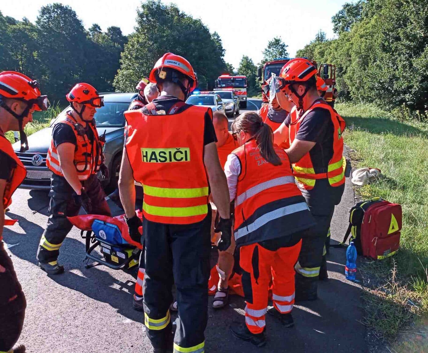 Vážná nehoda u Kaňovic. Foto: HZS