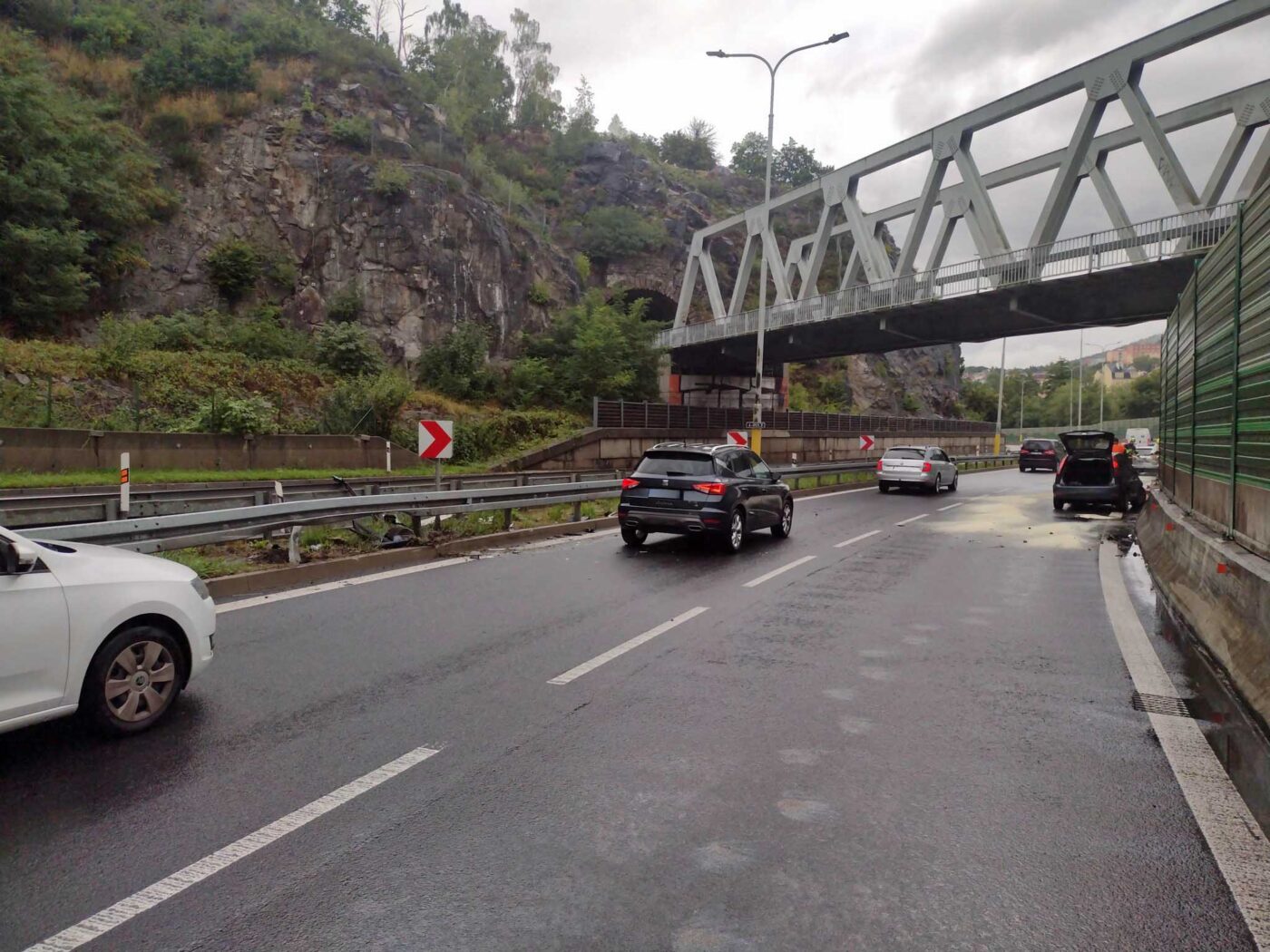 Nehoda v Karlových Varech.