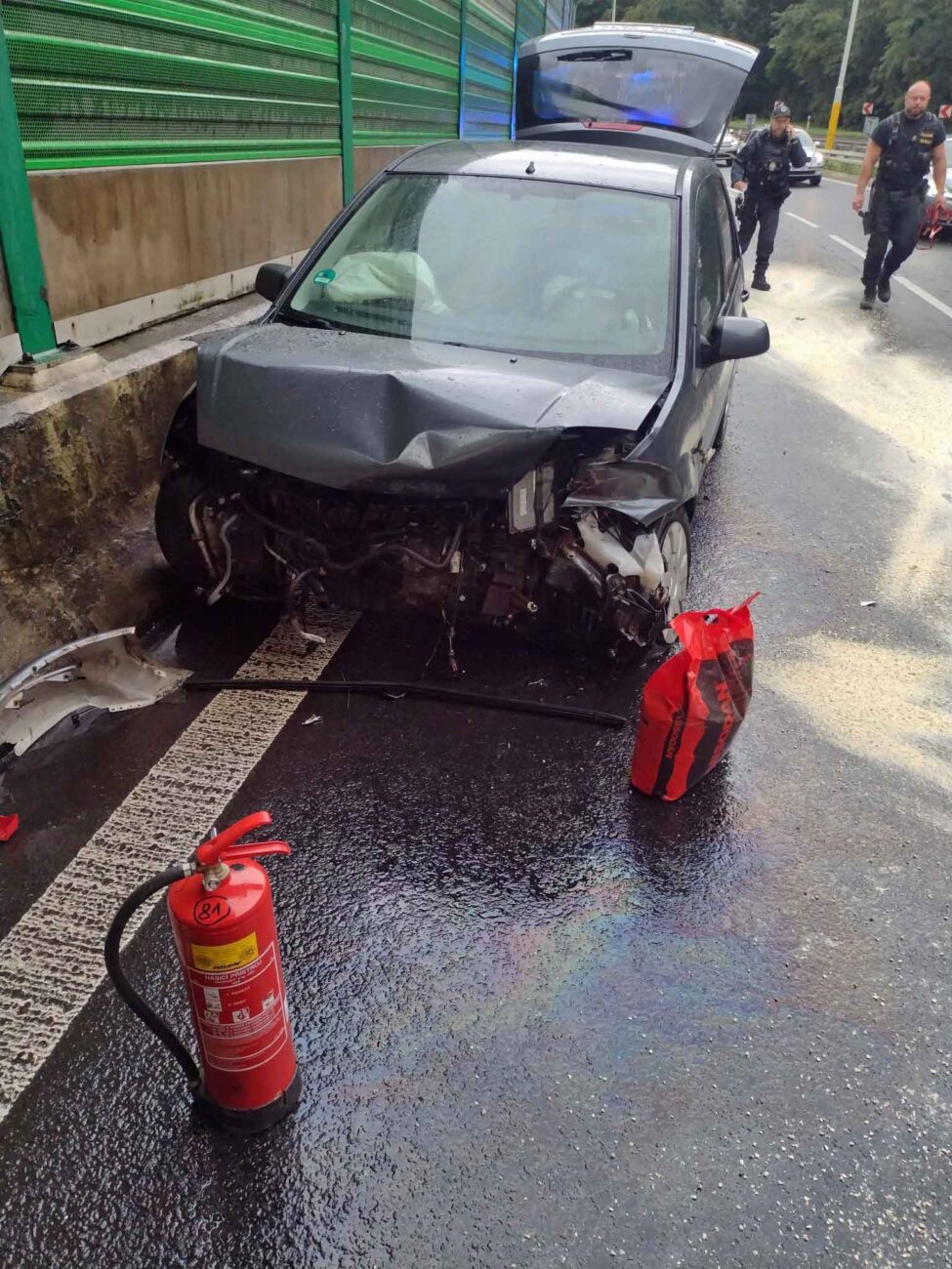 Nehoda v Karlových Varech.