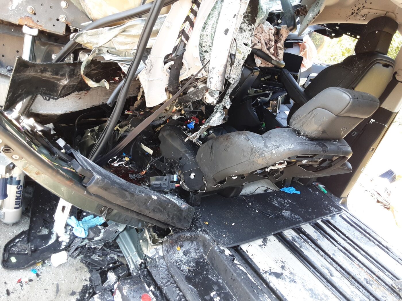 Nehoda dodávky a kamionu na D1 u Lipníku nad Bečvou.