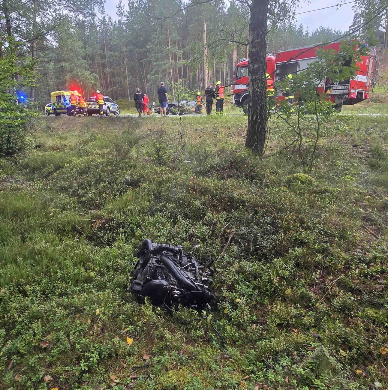 Vážná nehoda u Ralska. Foto: HZS