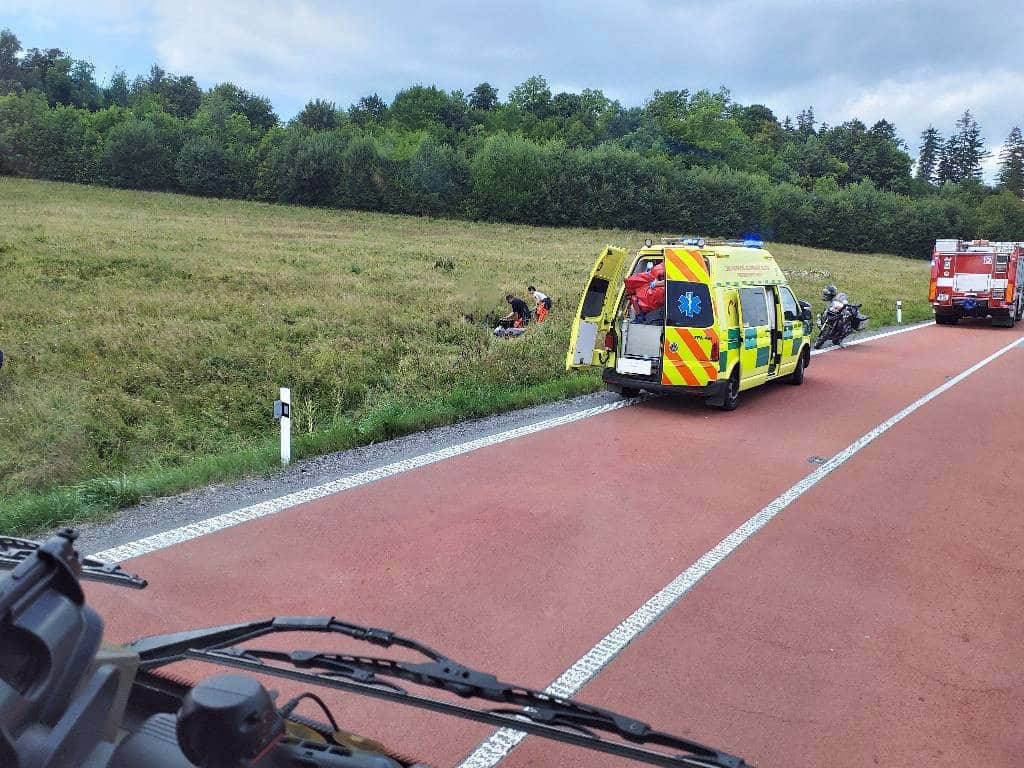 Vážné víkendové nehody motorkářů v Pardubickém kraji. Foto: HZS