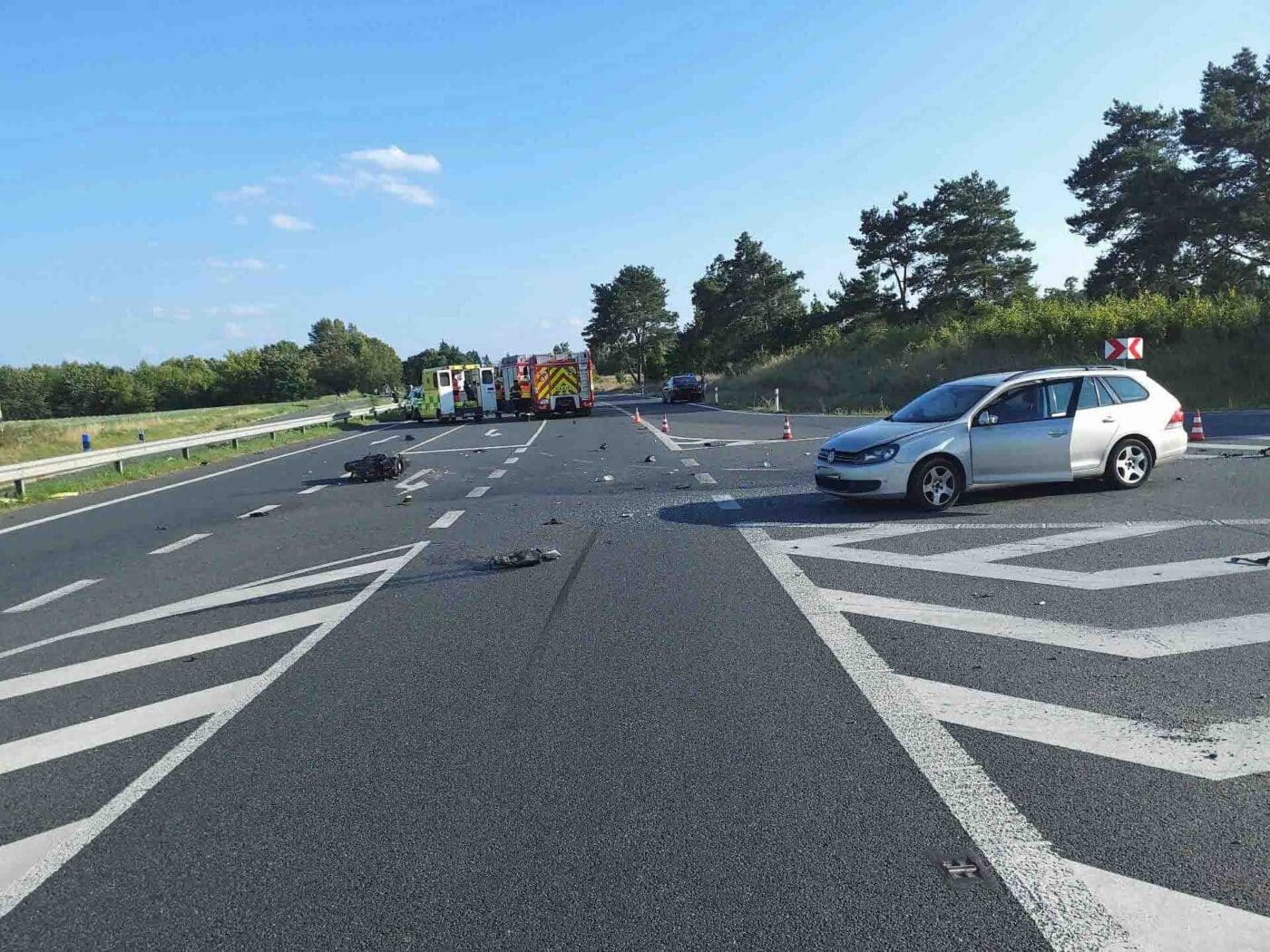 Vážné víkendové nehody motorkářů v Pardubickém kraji. Foto: HZS
