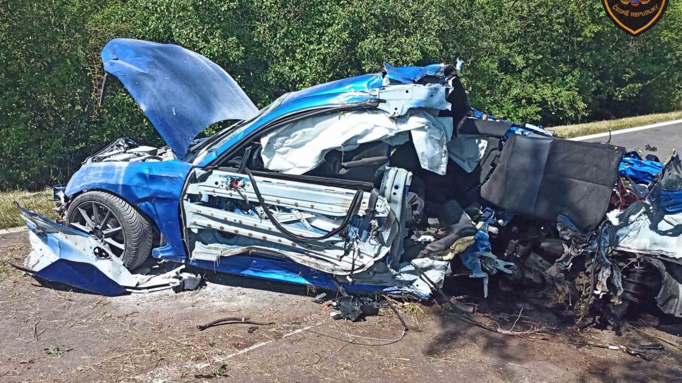 Nehoda u Zdounek. Foto: HZS