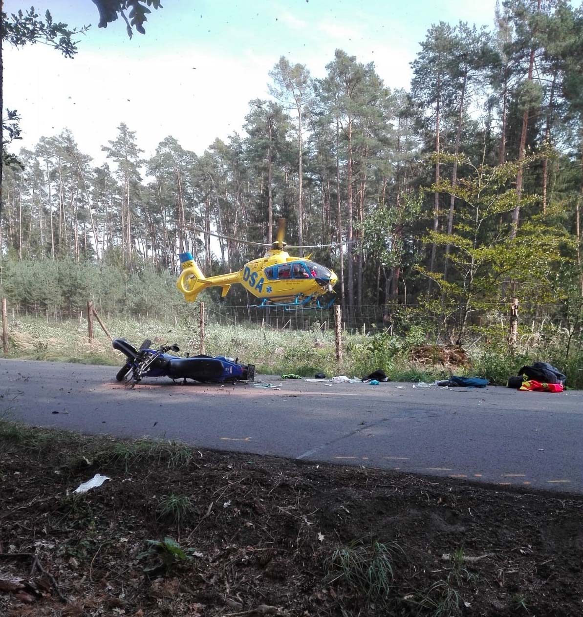 16letý mladík havaroval s motorkou u Hoděšovic. Zdroj: PČR