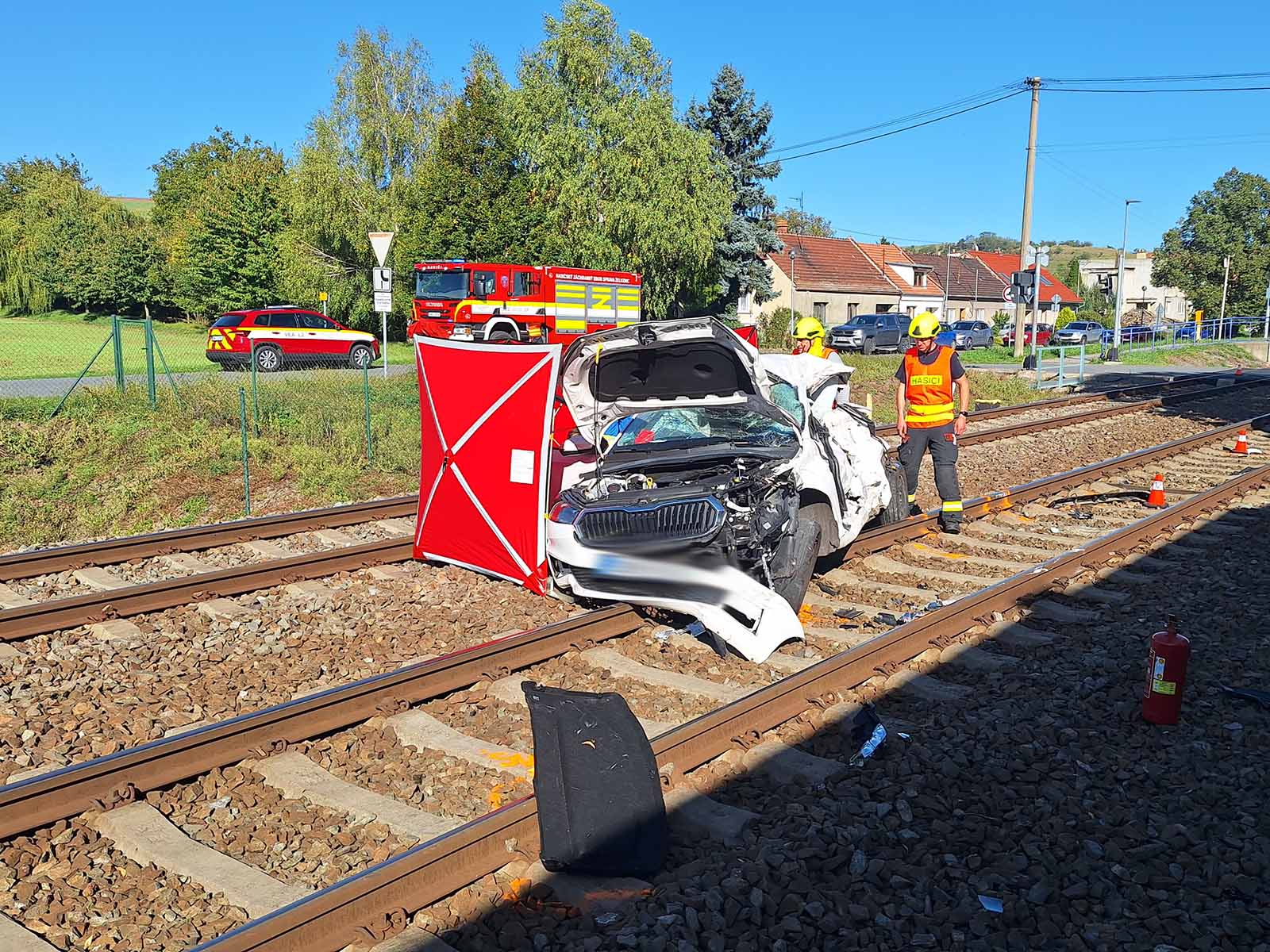 Tragická nehoda u Křižanovic. Foto: PČR
