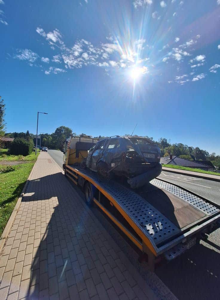 Tragická nehoda v Horní Branné - Valteřicích. Foto: Jiří Bouška