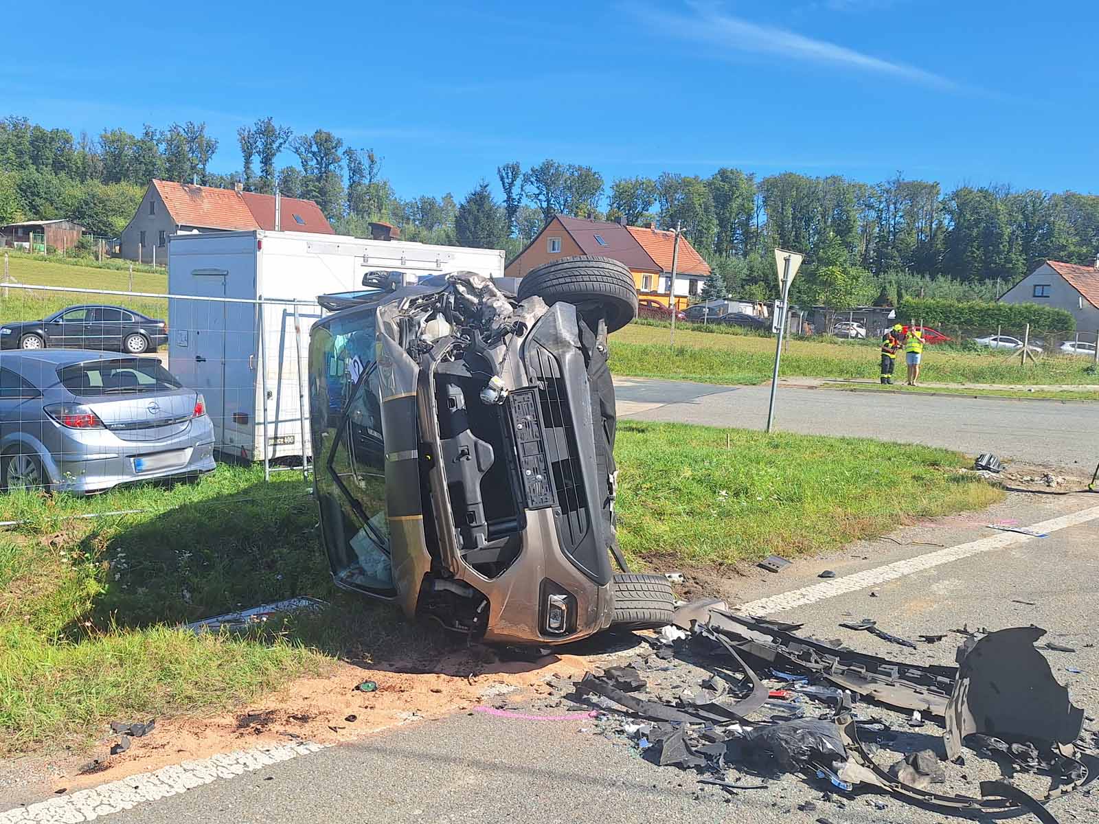 Tragická nehoda u Kývalky. Foto: HZS