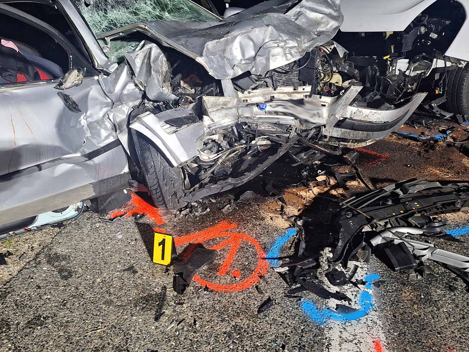 Úterní tragická nehoda u Pohořelic. Foto: PČR