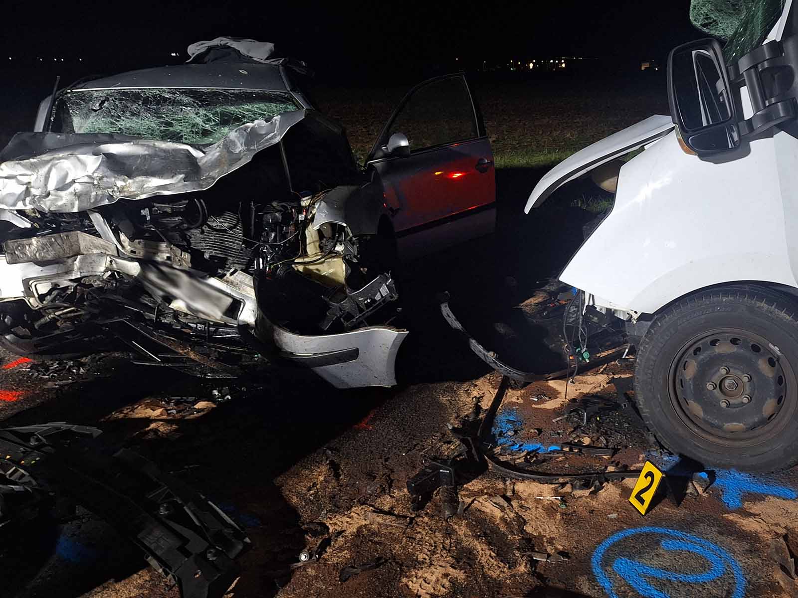 Úterní tragická nehoda u Pohořelic. Foto: PČR