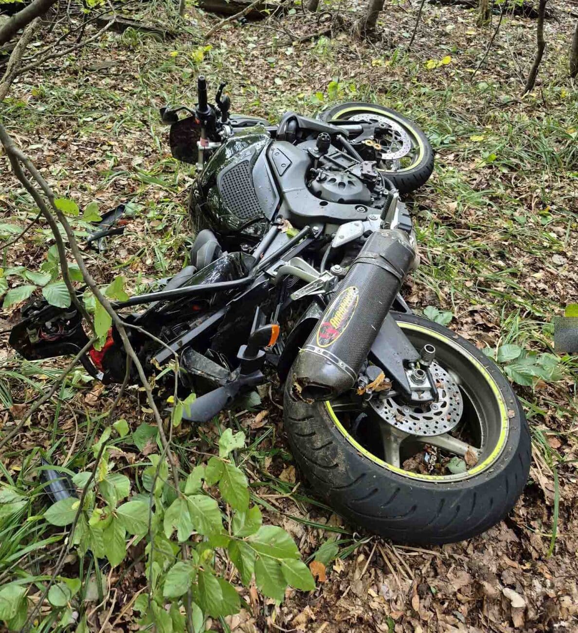 Tragická nehoda motorkáře v Buchlovských kopcích. Foto: HZS