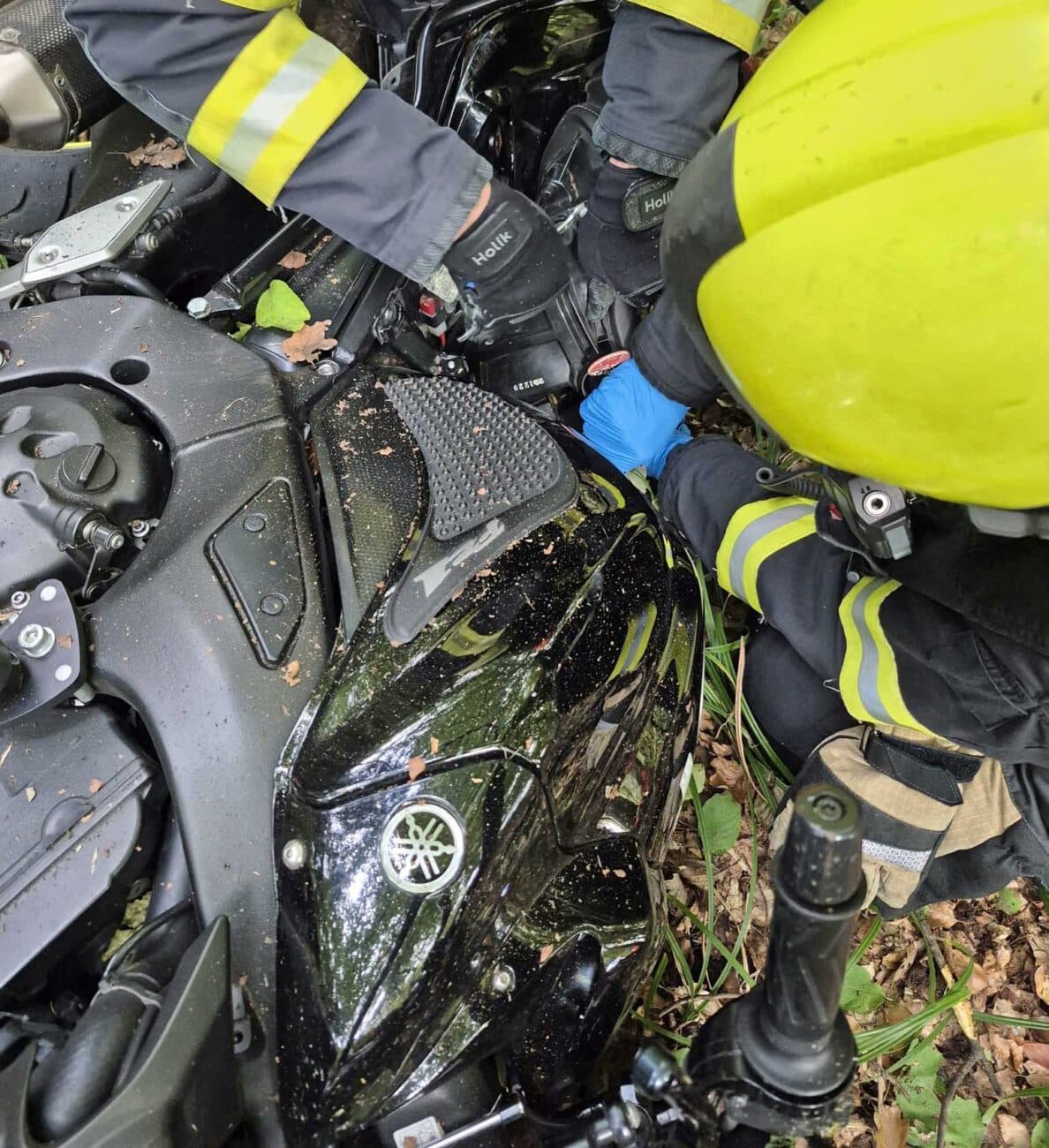 Tragická nehoda motorkáře v Buchlovských kopcích. Foto: HZS