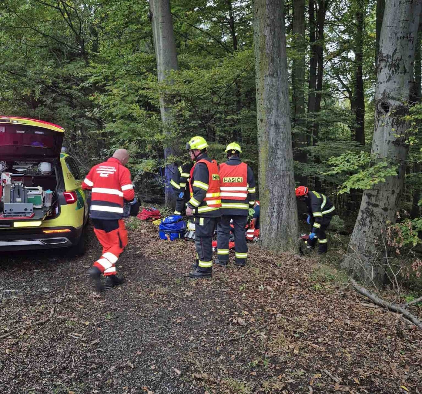 Tragická nehoda motorkáře v Buchlovských kopcích. Foto: HZS