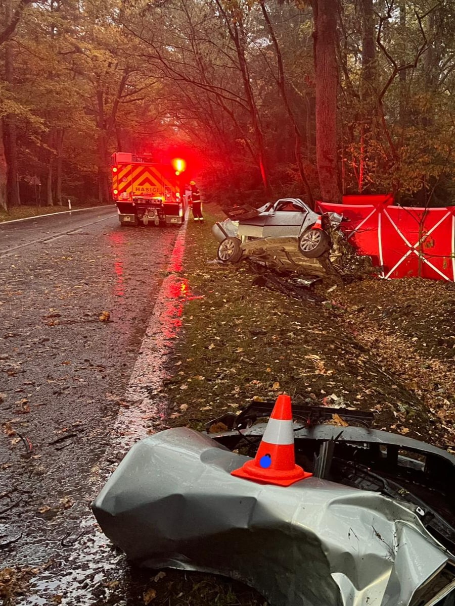 Tragická nehoda u Majdaleny. Foto: PČR