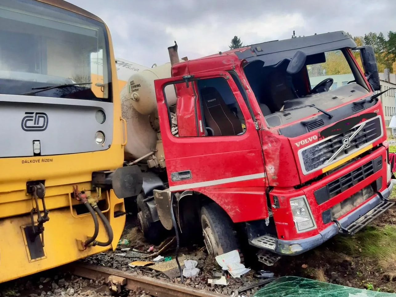 Nehoda vlaku v Hudčicích. Foto: HZS SŽ
