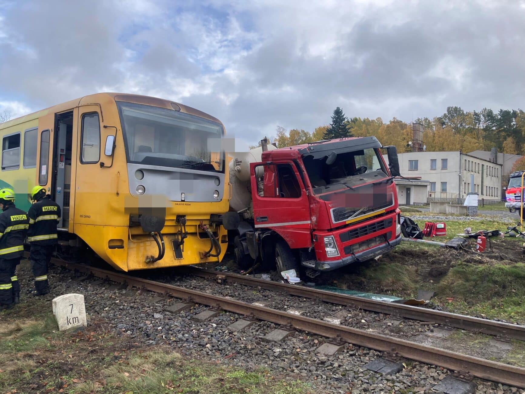 Nehoda vlaku v Hudčicích. Foto: HZS