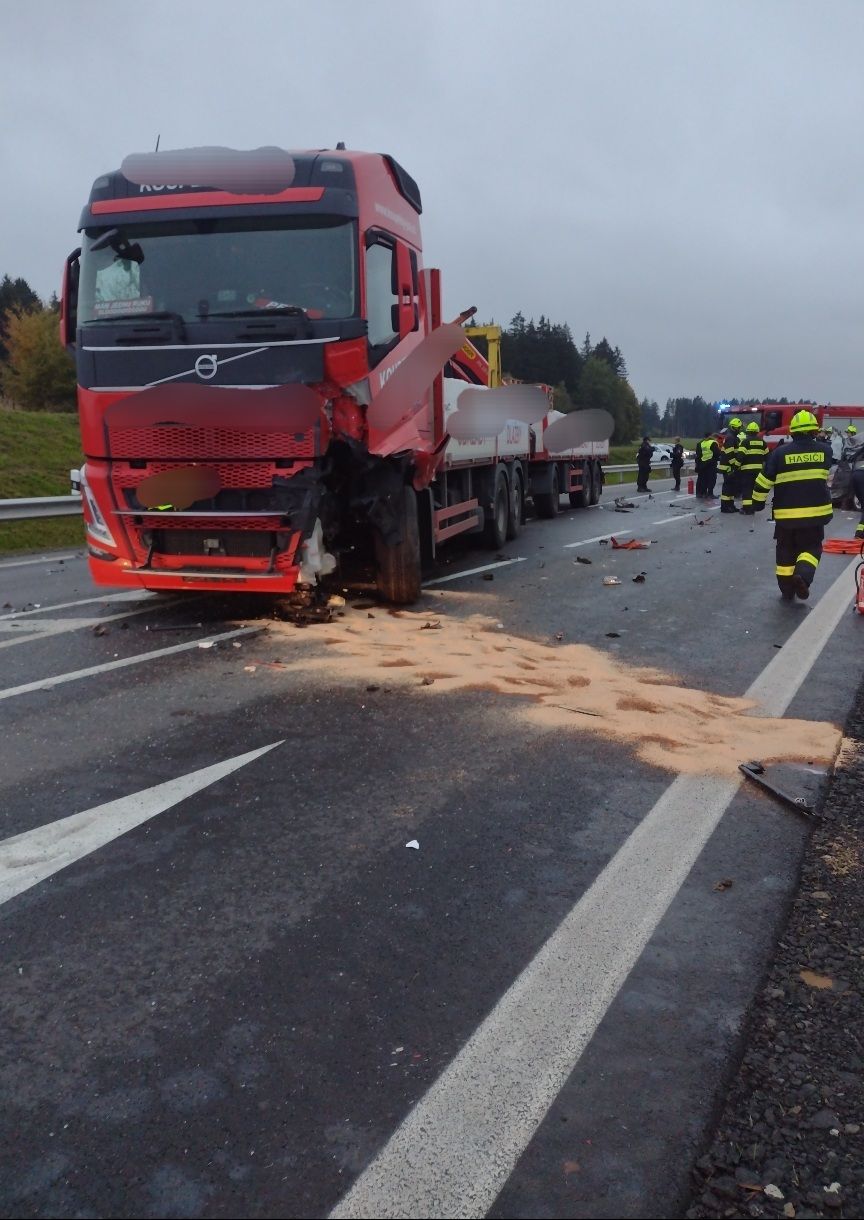 Tragická nehoda u Janova u Litomyšle. Foto: HZS