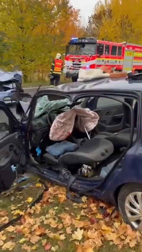 VIDEO: Vážná nehoda v Leskovci nad Moravicí. Video: ZZS