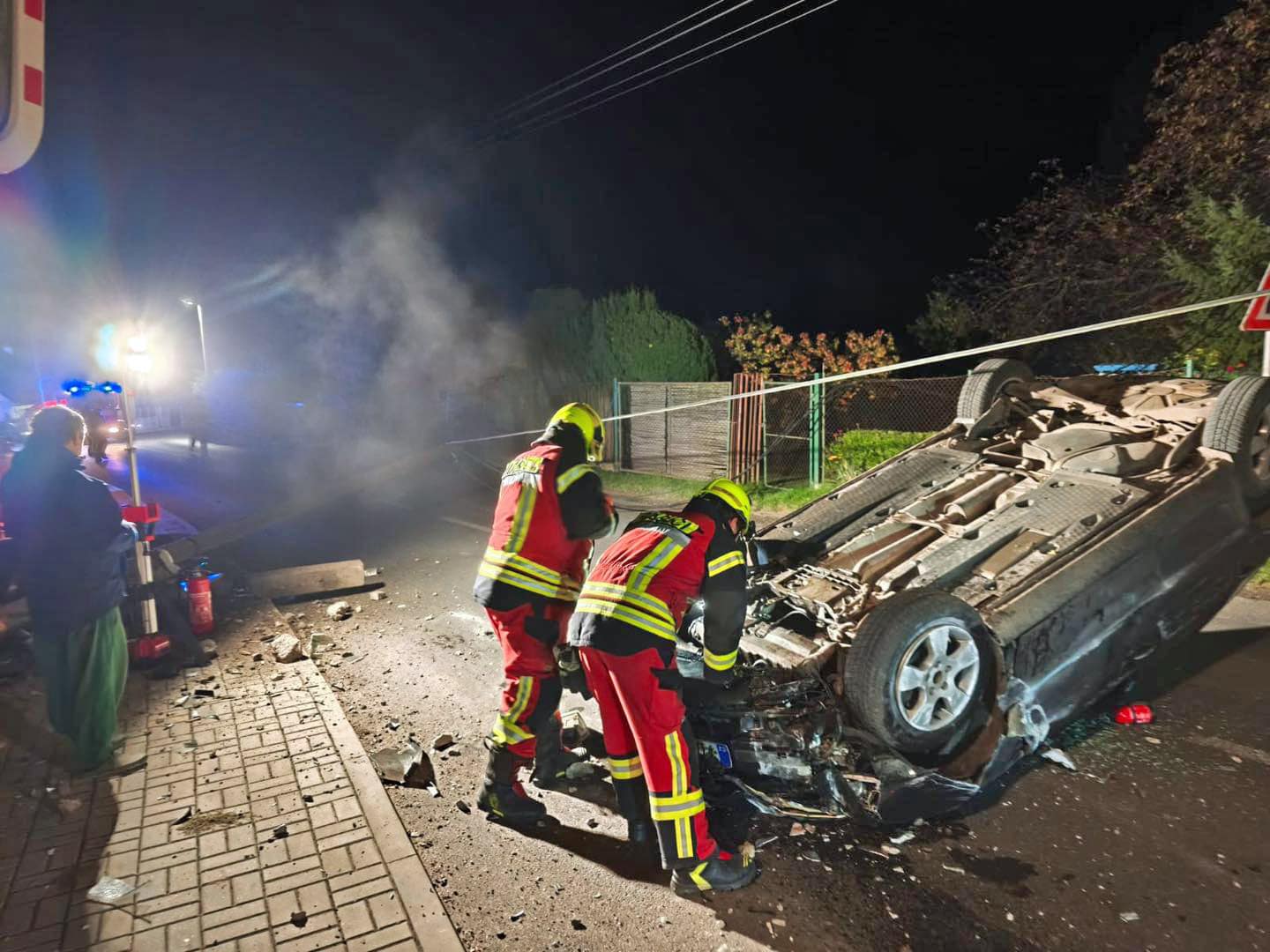 Nehoda v Polepech - Hrušovanech. Foto: HZS
