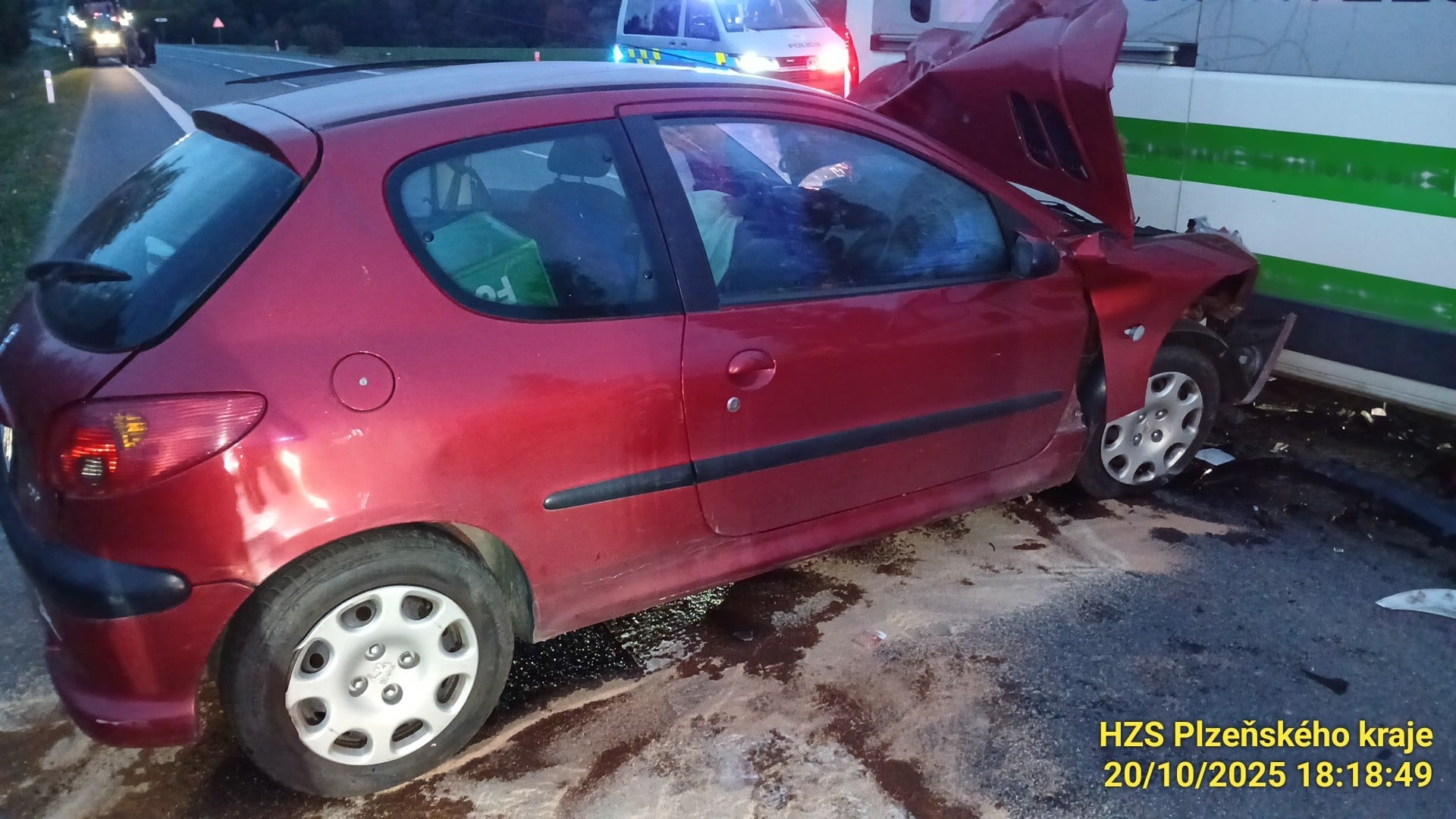 Vážná nehoda u Seče. Foto: HZS