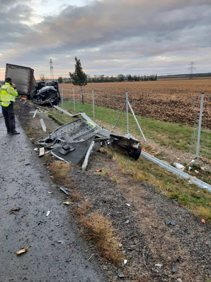 Vážná nehoda na Znojemsku. Foto: PČR