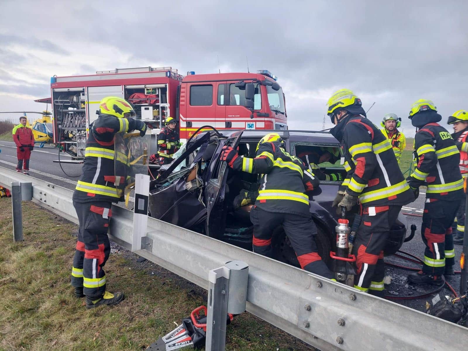 Tragická nehoda u Bílého Kostela. Foto: HZS