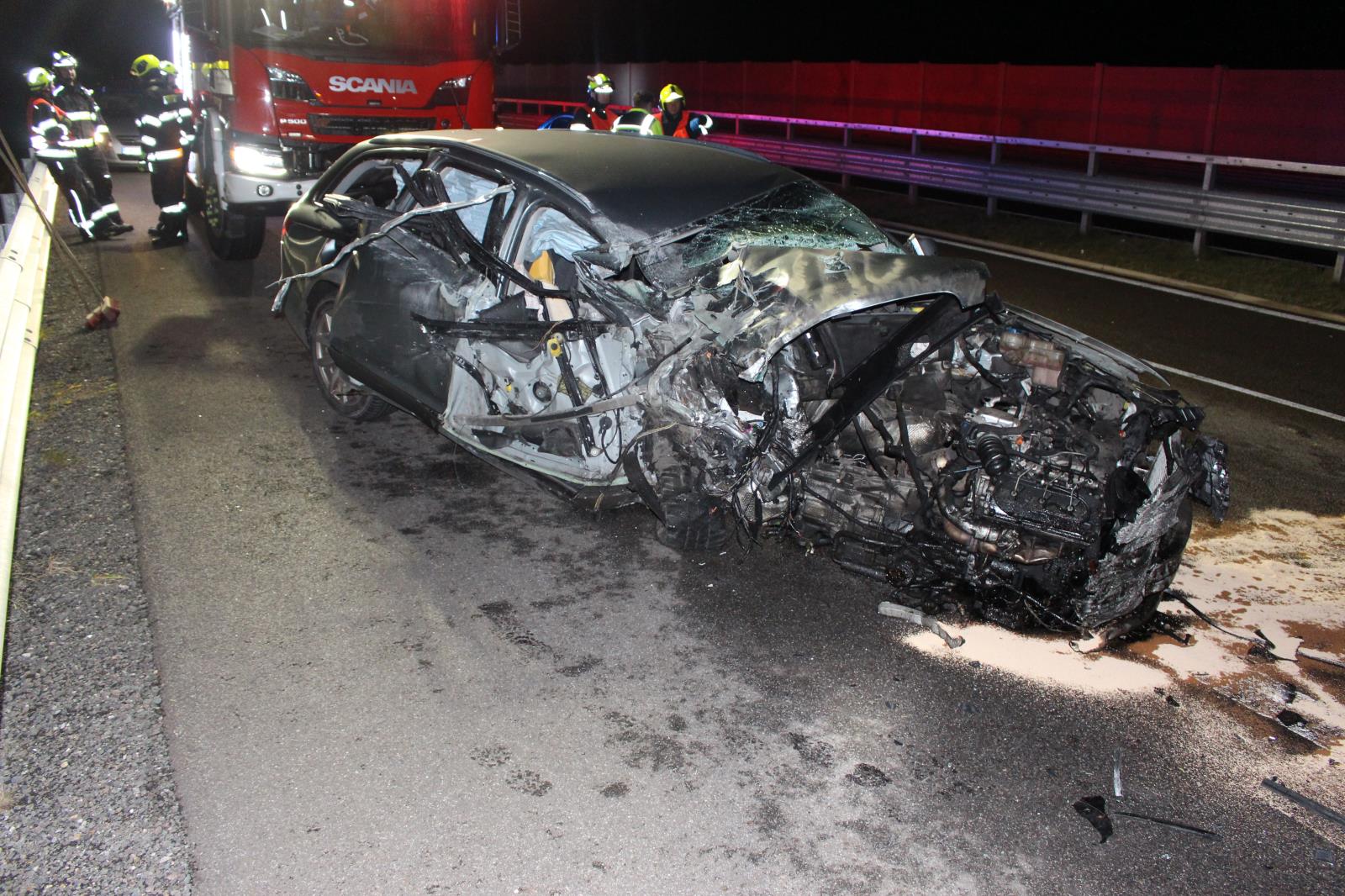 Nehoda na dálnici D35. Foto: PČR