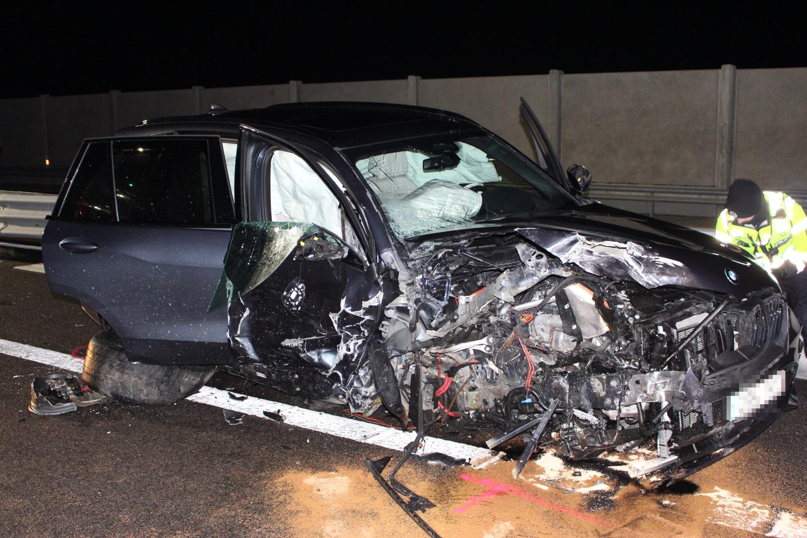 Nehoda na dálnici D35. Foto: PČR